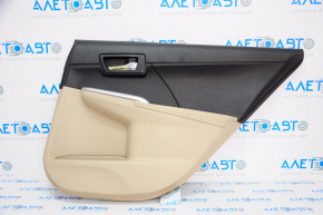 Door trim panel, rear right, Toyota Camry v50 12-14 USA, beige with black plastic insert, rubber armrest
