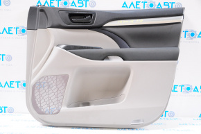 Front right door panel for Toyota Highlander 2014-2016, gray