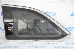 Rear left fixed window glass for Toyota Highlander 14-19, chrome, tinted, antenna