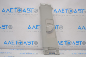 Left center pillar trim, upper belt, Toyota Prius V 12-17, gray