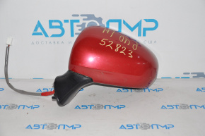 Left side mirror assembly for Toyota Prius V 12-14, 5 pins, red, frame cracked