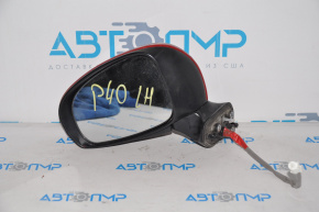 Left side mirror assembly for Toyota Prius V 12-14, 5 pins, red, frame cracked