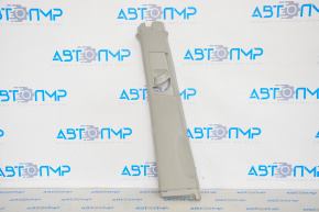 Left center pillar trim, upper belt, Toyota Sienna 11-14, gray, without button