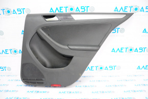Door trim panel, rear right, VW Jetta 11-18 USA, black with gray inserts
