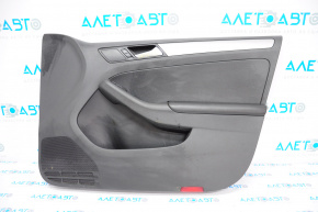 Door trim panel, front right, VW Jetta 11-16 USA, black with gray inserts