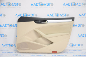 Door trim panel, front right, VW Passat b7 12-15 USA, beige