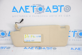 Left sun visor for VW Passat b7 12-15 USA, beige, illuminated, without hook