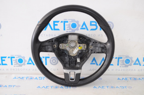 VW Tiguan 11-18 restyling steering wheel, black leather, no buttons