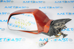 Left side mirror assembly Cadillac CTS 08-12, 9 pins, orange, mounting defect