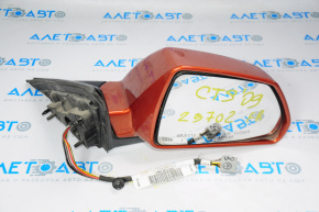 Right side mirror assembly Cadillac CTS 08-12, 9 pins, orange, mounting defect