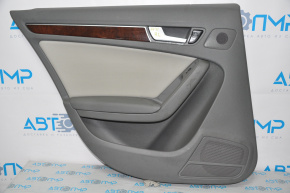 Door trim panel rear left Audi A4 B8 08-12 pre-rest gray, sedan without curtain