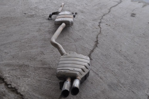 Muffler, rear section, resonator with barrel, Audi A4 B8 08-13 pre-rest 2.0T