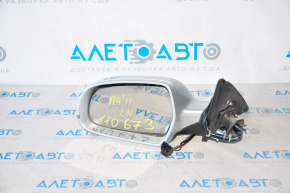 Left side mirror assembly for Audi A4 B8 08-16, 6 pins, gray