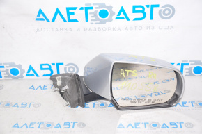 Side mirror right assembly Cadillac ATS 13-11 pins, turn signal, silver