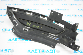 Right bumper grille for Chrysler 200 15-17 without fog lights, without chrome