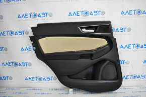 Door trim panel, rear left, Ford Edge 15-18, black with beige insert