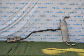 Rear muffler with barrel for Ford Edge 15-21 2.0T FWD without catalytic converter