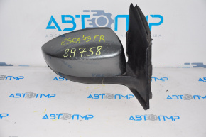 Right side mirror for Ford Escape MK3 13-16 pre-restored, 3 pins, graphite, with cover, without mirror element