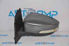 Left side mirror assembly for Ford Focus mk3 11-14 pre-restored USA, 5 pins, turn signal, gray