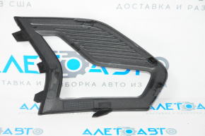 Front bumper grille left Ford Fusion mk5 19-20 under LED fog lights, gloss