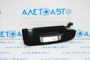 Right visor for Ford Mustang mk6 15-coupe, black, without hook, with backlight, without plug