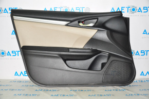 Door trim card front left Honda Civic X FC 16-21 4d cloth black with beige insert