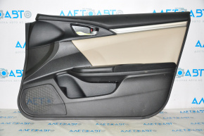 Door trim card front right Honda Civic X FC 16-21 4d cloth black with beige insert