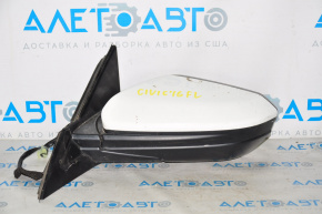 Left side mirror assembly Honda Civic X FC 16-17 3 pins, with blind spot, white