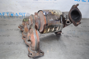 Exhaust manifold with catalytic converter for Hyundai Sonata 15-19 2.4, rusty