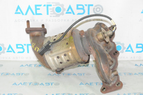 Exhaust manifold with catalytic converter Hyundai Sonata 15-19 2.4 usa with lambda
