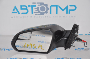 Left side mirror complete Hyundai Sonata 15-17 usa 5 pins, graphite