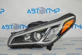 Headlight front left Hyundai Sonata 15-17 usa halogen