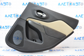 Door trim card rear right Jeep Cherokee KL 14-18 black with beige insert cloth, armrest leather