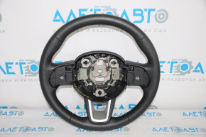 Bare steering wheel Jeep Compass 17-21 rubber black, with pads