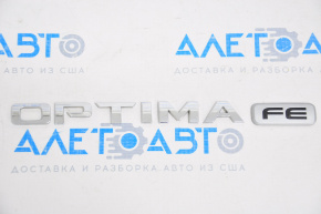 Emblem inscription OPTIMA FE pads under the number of the trunk lid Kia Optima 16-20