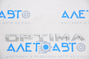 Emblem inscription OPTIMA overlays under the number of the trunk lid Kia Optima 16-20
