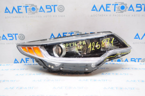 Headlight front right bare Kia Optima 16-18 dorest halogen without overlay cracks broken fastener