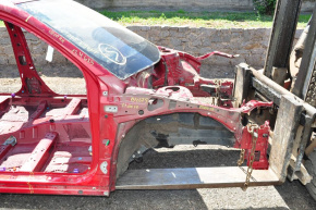 Front right quarter Lexus CT200h 11-17 red