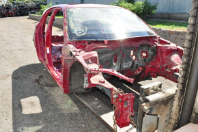 Front right quarter Lexus CT200h 11-17 red