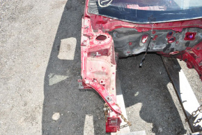 Front right quarter Lexus CT200h 11-17 red