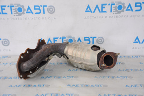 Lexus RX350 10-15 rear exhaust manifold with catalytic converter, rusty