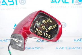 Side mirror right assembly Lexus RX350 RX450h 10-12 14 pins, auto-dim, turn signal, red