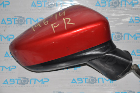 Right side mirror assembly for Mazda 6 14-16, 6 pins, turn signal, heated, BSM, red