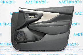 Nissan Murano z52 15-17 front right door trim, black leather with gray insert