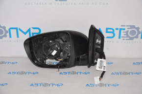 Left side mirror complete Nissan Murano z52 15-16 15 pin, camera, swivel, heated, black, no elements