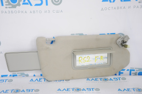 Right visor for Nissan Pathfinder 13-18, gray, without hook, with backlight