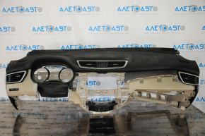 Nissan Rogue 14-20 beige dashboard without airbag