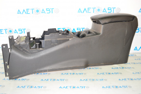 Console center armrest and cup holders Nissan Rogue 14-17 black, without overlays