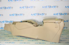 Console center armrest and cup holders Nissan Rogue 17-18 beige
