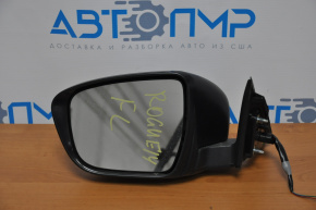 Left side mirror assembly for Nissan Rogue 14-17, 3-pin, black